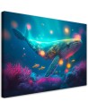 AI Canvas paintings for wall - Magic whale | FEEBY