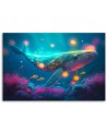 AI Canvas paintings for wall - Magic whale | FEEBY