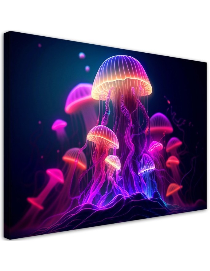 AI Canvas prints for the youth room - Neon abstraction | FEEBY