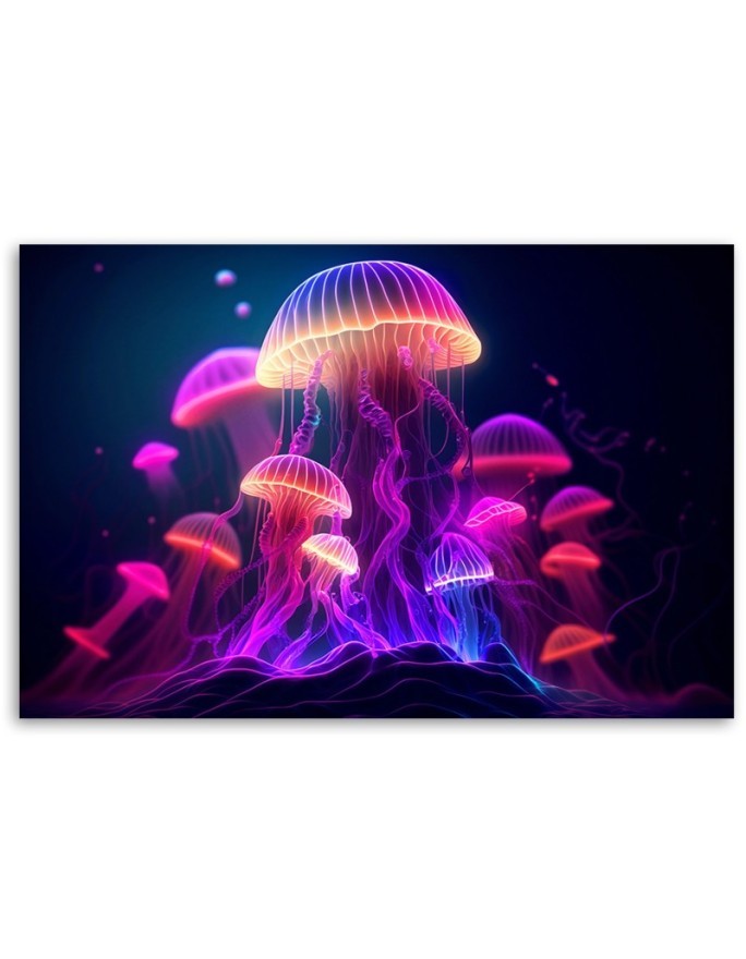 AI Canvas prints for the youth room - Neon abstraction | FEEBY