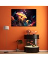 AI Prints on canvas - Colourful marine abstraction | FEEBY