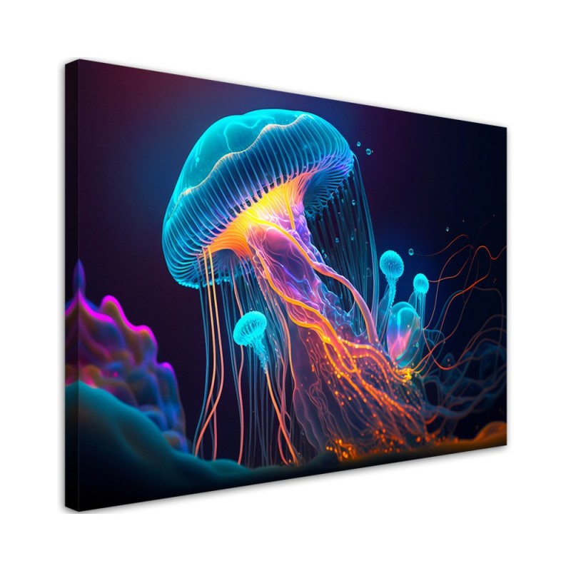 AI Canvas painting for children's room - Vibrant colours underwater | FEEBY
