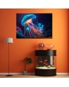 AI Canvas painting for children's room - Vibrant colours underwater | FEEBY