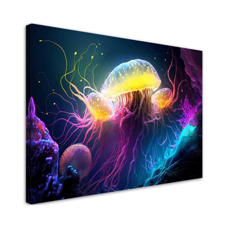 AI modern Canvas paintings for children - Jellyfish underwater | FEEBY