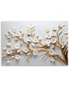 Modern canvas print for living room - Golden leaf tree | FEEBY