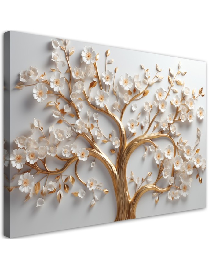 Canvas print 3D golden...