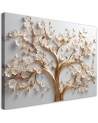 Living room wall paintings 3D - Golden glamour tree in bloom | FEEBY