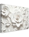 Wall painting for spa - White rose flower 3D | FEEBY
