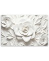 Wall painting for spa - White rose flower 3D | FEEBY