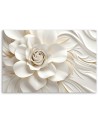 Modern canvas print for living room - White flower 3D | FEEBY