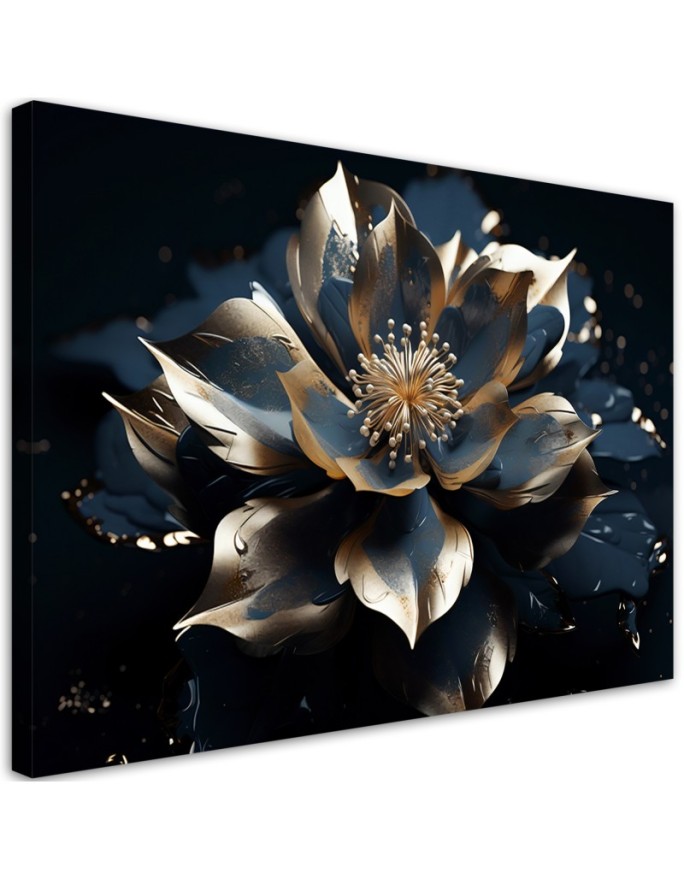 Canvas print Blue gold...