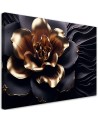 Modern canvas print for living room - AI Gold abstract flower | FEEBY