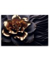 Modern canvas print for living room - AI Gold abstract flower | FEEBY