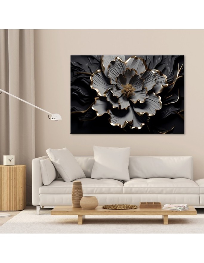 Printed canvas image for living room - Lotus flower AI | FEEBY