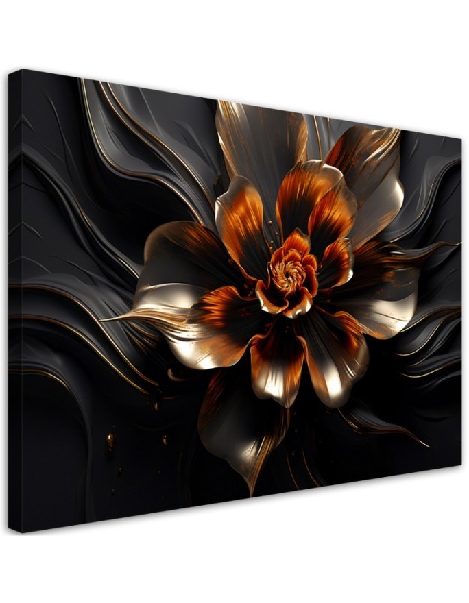 Modern canvas print for living room - Lotus flower glamour AI | FEEBY