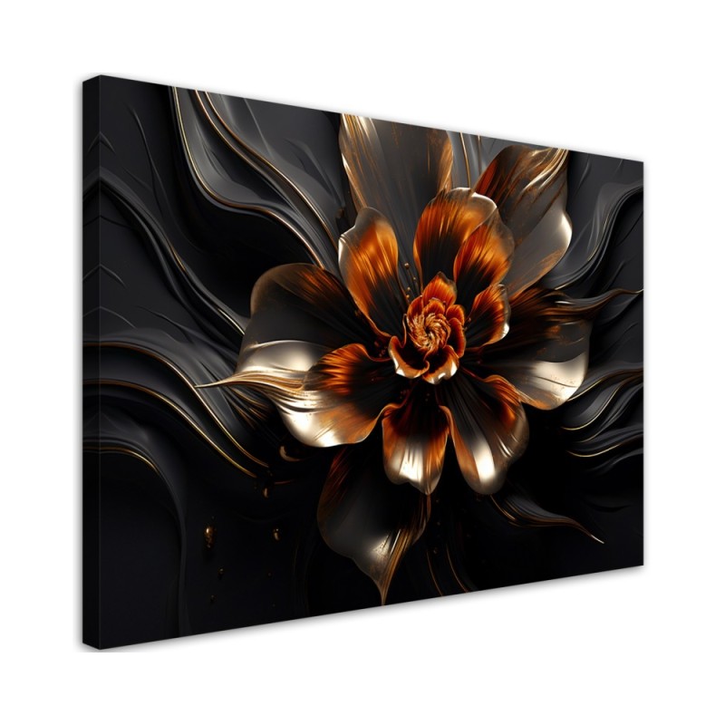 Modern canvas print for living room - Lotus flower glamour AI | FEEBY