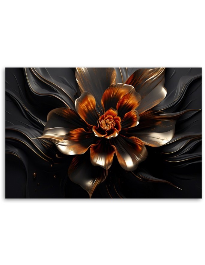 Modern canvas print for living room - Lotus flower glamour AI | FEEBY