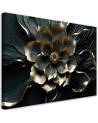 Bedroom wall painting - 3D Golden flower glamour | FEEBY