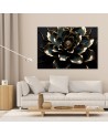 AI Modern canvas print for the office - 3D lotus flower abstract | FEEBY