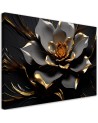 Room wall painting - Golden glamour flower 3D | FEEBY