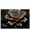 Room wall painting - Golden glamour flower 3D | FEEBY