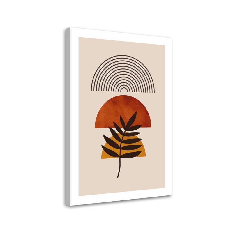 Image for living room on canvas - Twig and rainbow boho