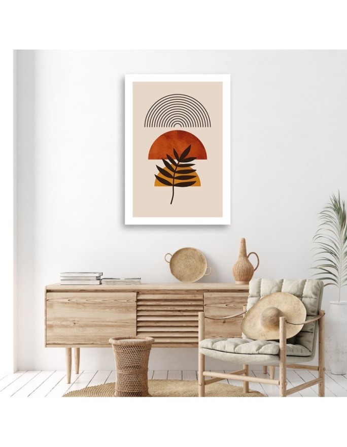 Image for living room on canvas - Twig and rainbow boho