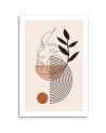Bedroom wall painting - Boho face of a woman lines