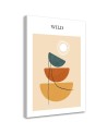 Boho painting for living room wall - Sun and shapes