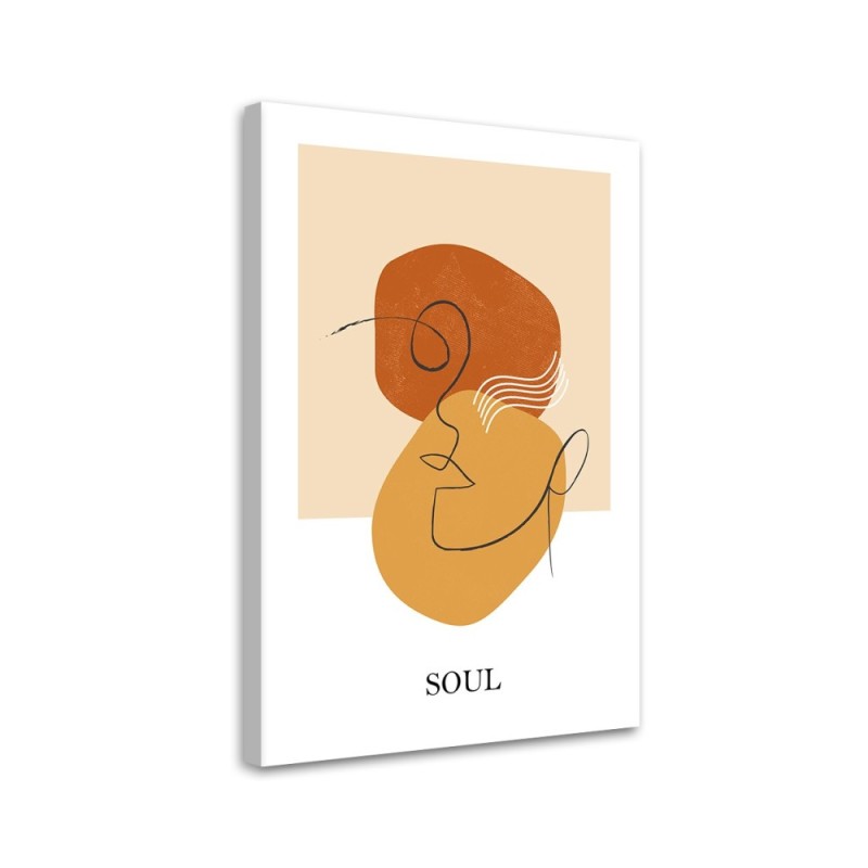 Boho painting for office wall - Shapes and lines