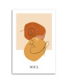 Boho painting for office wall - Shapes and lines