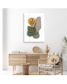 Boho painting on canvas for bedroom - Botanical shapes