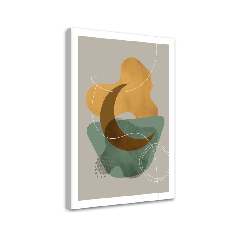 Wall painting for living room - Moon lines