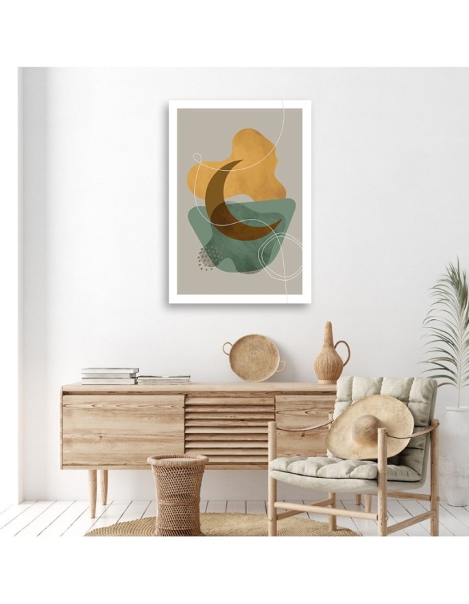 Wall painting for living room - Moon lines