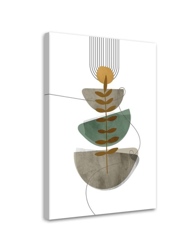 Canvas painting for office - Boho geometric abstraction