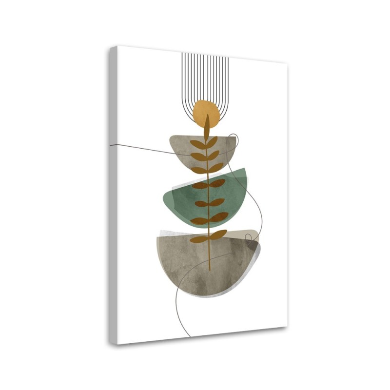 Canvas painting for office - Boho geometric abstraction