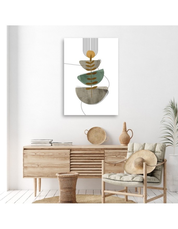 Canvas painting for office - Boho geometric abstraction