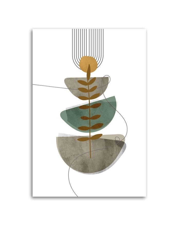 Canvas painting for office - Boho geometric abstraction