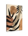 Minimalist canvas painting for living room - Boho leaves and twigs