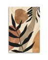 Minimalist canvas painting for living room - Boho leaves and twigs