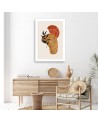 Modern canvas print - Boho style abstraction Leaves and shapes