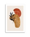 Modern canvas print - Boho style abstraction Leaves and shapes