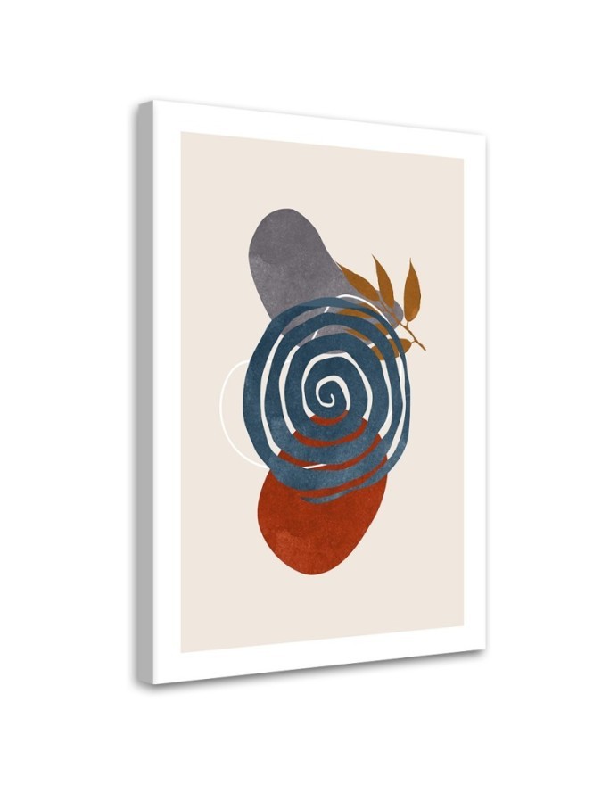 Modern canvas print for bedroom - Boho geometric circles and shapes