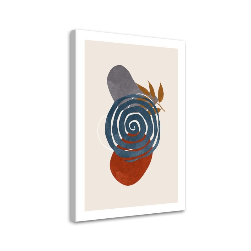 Modern canvas print for bedroom - Boho geometric circles and shapes