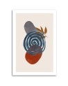 Modern canvas print for bedroom - Boho geometric circles and shapes