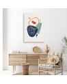 Wall painting for living room - Boho face lines and shapes