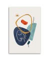 Wall painting for living room - Boho face lines and shapes