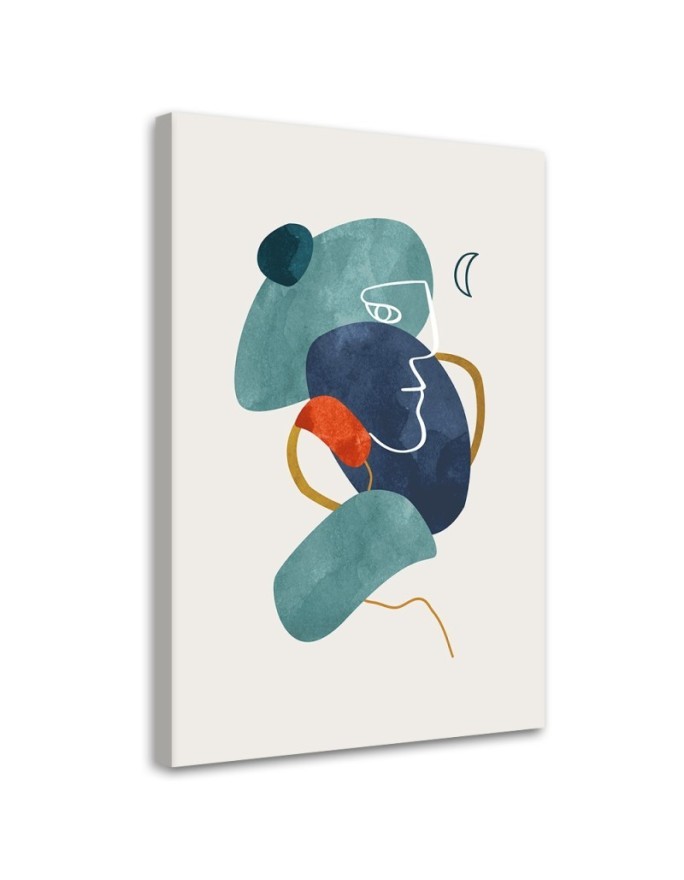 Boho painting for living room on canvas - Geometric abstraction
