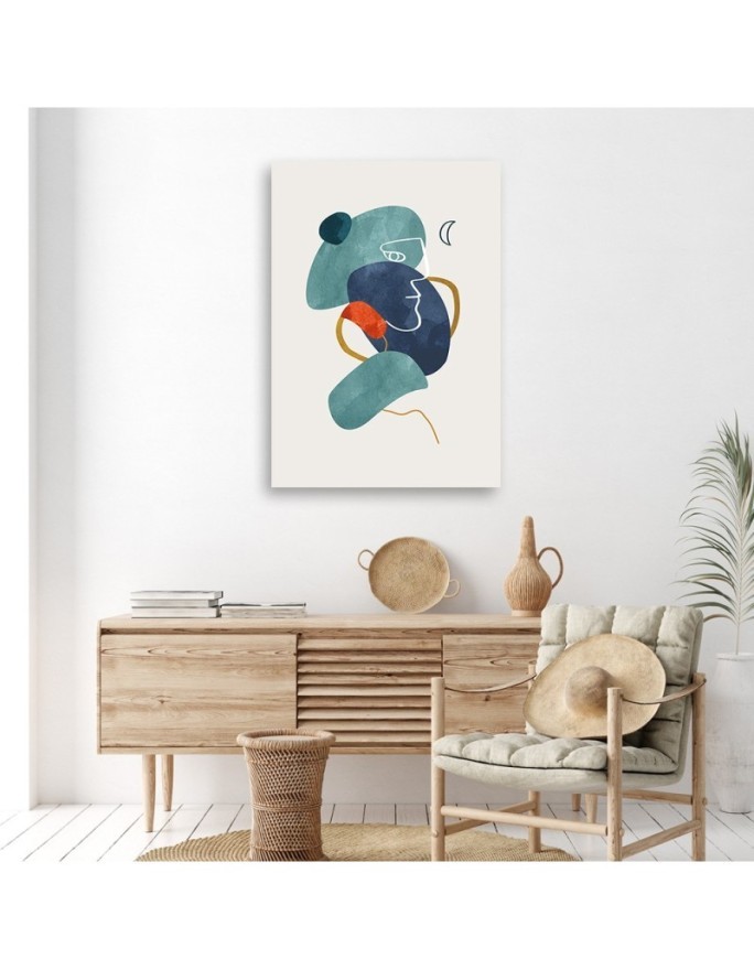Boho painting for living room on canvas - Geometric abstraction