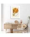 Boho modern wall painting - Abstract contours and shapes